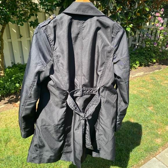 Lefties Classic Black Trench Coat - Picture 4 of 6